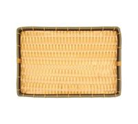 MagiDeal Panier à fruits tressé à la main, organisateur de collations, panier de rangement décoratif pour sushis, gâteaux, fruits et pains, plateau pour, 30cmx23cmx3cm