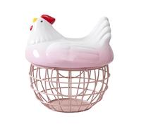 MagiDeal Panier à œufs En Forme de Poule, Porte-œufs de Comptoir Multifonctionnel avec Couvercle, Organisateur Décoratif de Table pour Pommes de Terre, œufs et, Rose