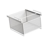 MagiDeal Panier coulissant pour placard, organiseur de sous-vêtements, tiroir, se fixe aux étagères, panier de rangement pratique pour garde-robe, Blanc, S