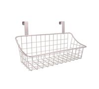 MagiDeal Panier de rangement en fil métallique pour porte d'armoire, à côté d'une étagère, pour dortoir, garde-manger, cuisine, garage, Champagne Argent