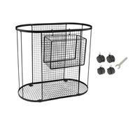 MagiDeal Panier de Rangement pour équipement de Gym avec roulettes, Support Amovible pour Tapis de, pour Haltères et Kettlebells, Noir