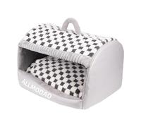 MagiDeal Panier pour Chat, Jolie Niche, abri Douillet pour Chaton, Confortable et Semi-fermé pour Chats d'intérieur, Accessoires pour Animaux de Compagnie, Gray L