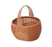 MagiDeal Panier tressé décoratif vide avec poignée, idéal pour les s, les repas à la maison, le service, les courses et la présentation de fleurs, 34 Cm X 27 Cm X 19