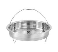 MagiDeal Panier Vapeur en Acier Inoxydable 304, Plateau Vapeur avec poignée, Plateau de Cuisson à la Vapeur, Multifonction, Compatible avec faitout/Casserole, Facile à Nettoyer, 20 cm argenté