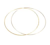 MagiDeal Paquet de 2 grands cerceaux floraux en métal, anneaux dorés en macramé pour la fabrication de décoration de couronne de mariage et attrape-rêves DIY, 4mmx40cm