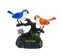 MagiDeal Parler des perroquets Talking Sound Control Bird Toy réaliste pour enfants Toy Electric Birds Home Décoration pour Gift Holiday, 1 Orange 1 Bleu