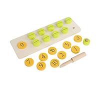 MagiDeal Peg Number Boards, Counting Peg Board Preschool Interactive Number Learning, Early Learning Math Toy, Ten Frame Math Manipulatives for Activity