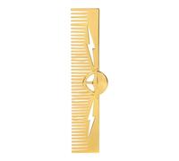 MagiDeal Peigne à barbe, outil de toilettage pour hommes pour la maison et le salon, compact, peigne à pour cheveux ou barbe, format de poche, or