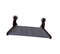 MagiDeal Perchoir de fenêtre pour Chat Siège de fenêtre Pliable Étagère de Repos pour Chat Peu encombrante Fournitures pour Animaux de Compagnie Siège hamac, Noyer Foncé