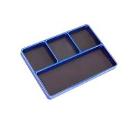 MagiDeal Plateau de rangement pour vis, porte-pièces portable et polyvalent en aluminium pour douilles, accessoires électroniques et automobiles, modèles, Bleu