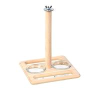MagiDeal Plateforme de perchoir pour Cage à Oiseaux, Bol d'alimentation pour perroquets, Tasses, Support de Jeu pour perroquets, Jouet de Dressage pour