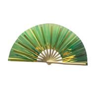 MagiDeal Pliage de Ventilateur Populaire créatif décor coloré pour Les Accessoires de Carnaval de Performance de scène, Vert