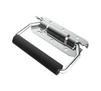 MagiDeal Poigure de Boîtier Poignée de Boîte en Bois Poignée à Ressort avec Poignée de Transport en Caoutchouc Handle de Transport Outil de Boîtier Poignée Mob, Argent