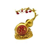 MagiDeal Porte-bouteille Feng Shui en forme de gourde, ornement décoratif pour bar ou comptoir, cadeau idéal pour une pendaison de crémaillère, or