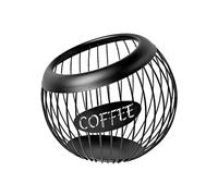 MagiDeal Porte-dosette de café Bol à Fruits, Gain de Place, Organisateur de Bureau Durable, Panier de Rangement en Fer forgé pour Bureau, Salon, Cuisine, Noir