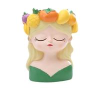 MagiDeal Pot de Fleurs en résine pour Fille, Joli Cadeau décoratif Unique, idéal pour Une entrée, Une Ferme, Une étagère, Une Cour ou Un Porche, Style C