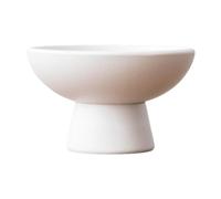 MagiDeal Pot de Fleurs Rond en céramique, Fournitures d'art Floral, Centre de Table, jardinière, Ornement, Bol de Fleurs décoratif Portable pour Meuble TV, Blanc