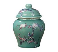 MagiDeal Pot de Gingembre en céramique Vase Chinoiserie Pots de Porcelaine Traditionnels de Style Chinois Pot de Gingembre Asiatique pour la décoration de la, Ventre de Fleur de Prunier