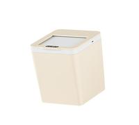 MagiDeal Poubelle à induction intelligente sans, facile à nettoyer, pratique et automatique, idéale pour un bureau, une chambre ou une cuisine, Jaune Crémeux, 6 L