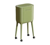 MagiDeal Poubelle à pression avec roulettes, corbeille à papier polyvalente et créative pour la maison, grande capacité, idéale pour la chambre ou la maison, Vert
