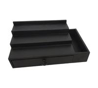 MagiDeal Présentoir à parfum pour homme, étagère de rangement multifonctionnelle à 3 niveaux en bois, support pour parfums, bijoux, montres, soins de la peau