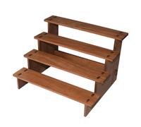 MagiDeal Présentoir de comptoir en Bois, Support de Service à 4 Niveaux, Support de Cupcake Polyvalent, escalier pour Bouteilles de Figurines, bocaux Robuste, 30x24x19cm