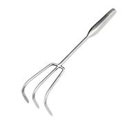 MagiDeal Râteau à main pour jardinage, outil d'ameublissement du sol, outil de creusement robuste en acier inoxydable, râteau à griffes pour jardinier, Trois Dents