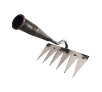 MagiDeal Râteau Désherbeur, Outil de Désherbage, Rateau de Désherbage Berthaus, Rateau de Jardin Robuste en Acier au Manganèse, Râteau à Main pour Planter, Cultiver La Pelouse, sans Manche, 6 Dents