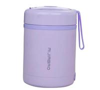 MagiDeal Récipient Alimentaire Isolé, Boîte à Déjeuner Chauffante En Acier Inoxydable, Boîte à Déjeuner Chauffante USB, Chauffe-aliments pour Voiture de Pique-, violet