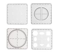 MagiDeal Règle géométrique, pochoirs de dessin avec échelle, outil de mesure, modèles de mesure, fonctions mathématiques, règle pour l'architecture du, pour La 8e Année