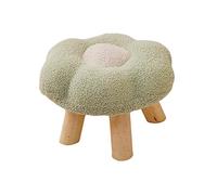 MagiDeal Repose-Pieds Repose-Pieds avec Pied en Bois Pouf Polyvalent Forme de Fleur antidérapante Mignon sous Le Bureau Canapé Tabouret pour Chambre à Coucher, Vert