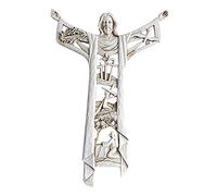MagiDeal ressuscité Église Chrétienne Mur Croix Miniature Jésus Église Reliques Figurines Reliques Sculpture Salon Chambre Parti Cabinet Décor