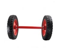 MagiDeal Roue en Caoutchouc Plein Roue de, Roues Pleines Épaissies De 16 Pouces 2 Pièces + Axe Plein De 3 Cm De Diamètre Et 60 Cm De Long