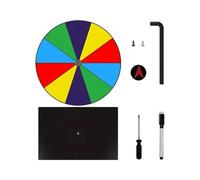 MagiDeal Roulette rotative effaçable à Monter soi-même, Portable, avec Support, Fournitures de fête en Acrylique, pour tombola de Bureau, Base Carrée à 10 Grilles