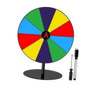 MagiDeal Roulette rotative effaçable à Monter soi-même, Portable, avec Support, Fournitures de fête en Acrylique, pour tombola de Bureau, Base Ronde à 10 Grilles