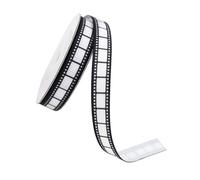 MagiDeal Ruban de Film Noir et Blanc de 5 Mètres, Ruban Adhésif Décoratif Film de Cinéma, Bande de Film de Fête, Accessoires de Décoration pour Mariage, Cinéma, Théâtre, Fête à Thème, 1cm