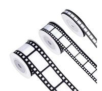 MagiDeal Ruban de Film Noir et Blanc, Ruban de Masquage Washi Ruban Washi Décoratif de Fête Cinéma, Ruban d'emballage Cadeau en Film, 10 mm, 22 mm, 38 mmde Large, Décoratif pour Mariage, Papier Noël