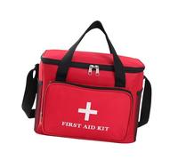 MagiDeal Sac de Rangement de Premiers Secours Vide, Pochette Utilitaire multifonctionnelle et Robuste, Sac d'intervention d'urgence Multi-Poches pour, Rouge