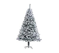 MagiDeal Sapin de Noël artificiel floqué de neige, décoration de Noël réaliste avec support, idéal pour un café, une boutique ou un festival, 150 Cm 350t