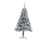 MagiDeal Sapin de Noël artificiel floqué de neige, décoration de Noël réaliste avec support, idéal pour un café, une boutique ou un festival, 150 Cm 300t