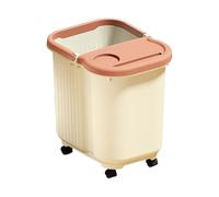 MagiDeal Seau de bain de pieds pratique et portable, pour pédicure, lavage des pieds avec points de massage, Beige, L with Wheels