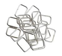 MagiDeal Set De 20Pcs Boucle en Métal Durable Pr Fabriquer Ceinture Harnais DIY Artisant - argenté#2, 25x16x2.8mm