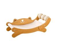 MagiDeal Sisal Chat gratter lit gratter Pad d'activité Central Confortable en Bois Scratch Post Chaise Chat Chaise pour Dormant se prélasser, avec Une Balle de Sisal