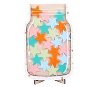 Magideal Star Reward Jar Décor Garçons Filles Bon Comportement Récompense Jar Responsabilité Récompense Conseil, Tableaux De Récompense Avec 25 étoiles Colorées