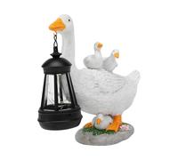 MagiDeal Statue de canard de jardin, lampe solaire, figurine animale, objet de décoration unique en résine, cadeau idéal pour l'extérieur.