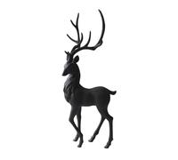 MagiDeal Statue de cerfs noirs Figurine d' Statuette Cadeau Sculpture artisanale d' Ornement de cerf pour manteau Étagère à livres Étagère d'art, Debout