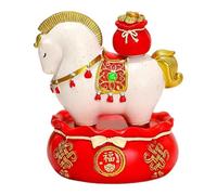MagiDeal Statue de cheval ornementale en résine, figurine décorative, sculpture animale chinoise pour table, bureau ou meuble de rangement, Sac Porte-bonheur