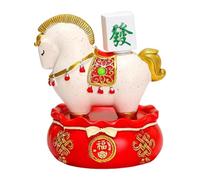MagiDeal Statue de cheval ornementale en résine, figurine décorative, sculpture animale chinoise pour table, bureau ou meuble de rangement, Mahjong