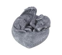 MagiDeal Statue de jardin en pierre commémorative pour chien, décorative, en résine, sculpture animalière résistante aux intempéries, statue commémorative pour