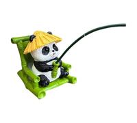 MagiDeal Statue de panda pêcheur, figurine animale, cadeaux, ornement de collection, facile à utiliser, compact, réaliste pour la décoration intérieure, art